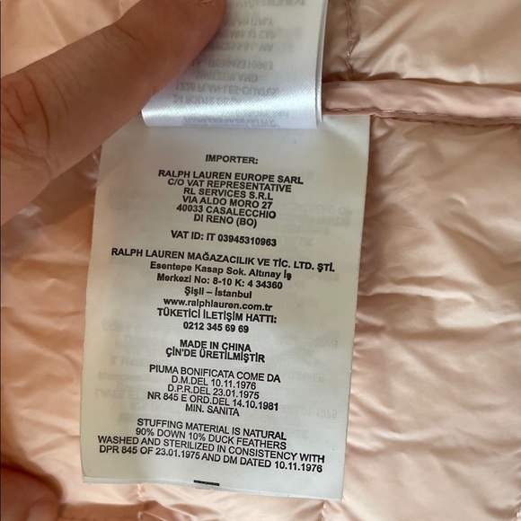 Polo by Ralph Lauren Light Pink Puffer Jacket - Picture 9 of 9